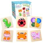 Wooden Animals Jigsaw Puzzle 6 Pack alternate 3
