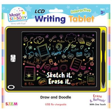 Interactive LCD Writing Tablet - Yellow Doodle cover