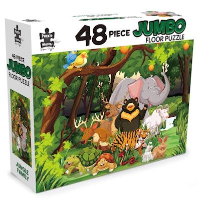 48 Piece Jumbo Floor Puzzle Jungle Family cover