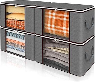 4-Pack Fabric Drawer Organizers for Wardrobe cover