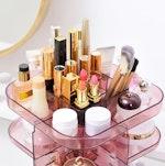 CARLA HOME 360 Rotating Makeup Organizer - Pink alternate 1