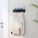 Wall Mounted Mail & Key Holder - Black alternate 4