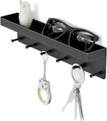 Wall Mounted Mail & Key Holder - Black alternate 6