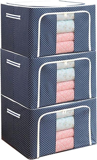 Large 100L Clothes Storage Bag 3-Pack with Handles cover