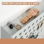 Wall Mount Earring Organizer with Holes & Hooks alternate 2