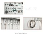 Wall Mount Earring Organizer with Holes & Hooks alternate 3