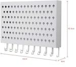 Wall Mount Earring Organizer with Holes & Hooks alternate 4