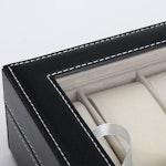 Black PU Leather 10-Slot Watch Organizer Box alternate 4