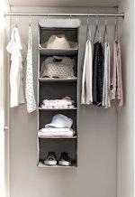 5-Shelf Hanging Closet Organizer with Side Pockets alternate 6