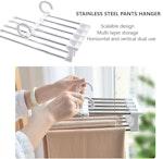 CARLA HOME 2-Pack Adjustable 5-in-1 Pants Hangers alternate 2