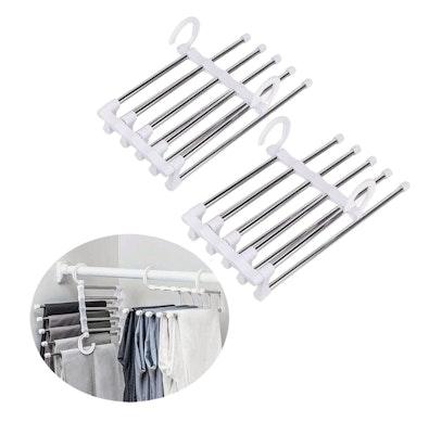 CARLA HOME 2-Pack Adjustable 5-in-1 Pants Hangers cover