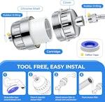 20-Stage Showerhead Filter - Hard Water, Chrome alternate 3