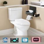 Wall-Mounted Toilet Paper Holder with Wipe Storage alternate 3