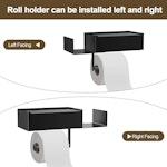 Wall-Mounted Toilet Paper Holder with Wipe Storage alternate 4