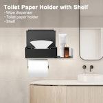 Wall-Mounted Toilet Paper Holder with Wipe Storage alternate 6