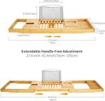 Bamboo Bath Tray with Extendable Sides alternate 1