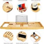 Bamboo Bath Tray with Extendable Sides alternate 2