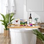 Bamboo Bath Tray with Extendable Sides alternate 5