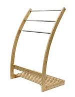 CARLA HOME 3-Tier Bamboo Towel Rack with Shelf thumbnail