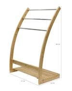 CARLA HOME 3-Tier Bamboo Towel Rack with Shelf alternate 6