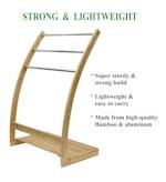 CARLA HOME 3-Tier Bamboo Towel Rack with Shelf alternate 7