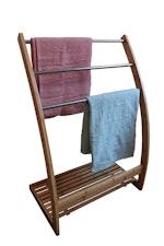 CARLA HOME 3-Tier Bamboo Towel Rack with Shelf alternate 1