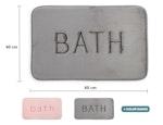 CARLA HOME Thick Memory Foam Bath Mat, Grey alternate 6