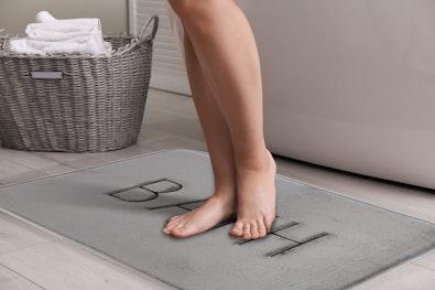 CARLA HOME Thick Memory Foam Bath Mat, Grey cover