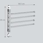 Stainless Steel Swivel Towel Bar - Wall Mounted alternate 1