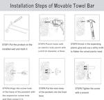Stainless Steel Swivel Towel Bar - Wall Mounted alternate 3