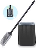 Wall-Mounted Silicone Toilet Brush & Holder Set thumbnail