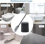 Wall-Mounted Silicone Toilet Brush & Holder Set alternate 6