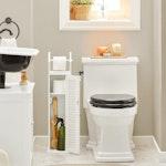 White Wooden Bathroom Cabinet alternate 2