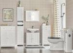 White Wooden Bathroom Cabinet alternate 3