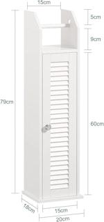 White Wooden Bathroom Cabinet alternate 4