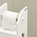 White Wooden Bathroom Cabinet alternate 5
