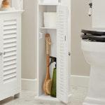 White Wooden Bathroom Cabinet alternate 7