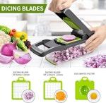 Grey Vegetable Chopper with Container alternate 2