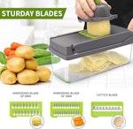 Grey Vegetable Chopper with Container alternate 3