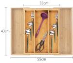 Expandable Bamboo Kitchen Drawer Organizer alternate 1