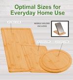CARLA HOME 3-Piece Bamboo Cutting Board Set alternate 1