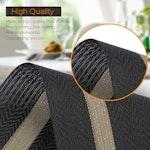 Set of 6 Washable PVC Dining Placemats - Black alternate 3