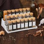 24pc Glass Spice Jars with Bamboo Lids & Labels alternate 5