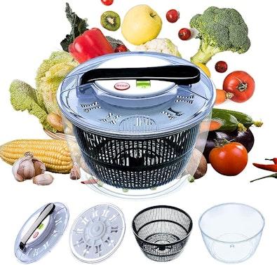 Large 5L Multifunctional Salad Spinner cover