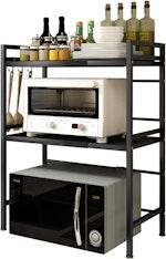 Black Microwave Shelf & Kitchen Organizer thumbnail