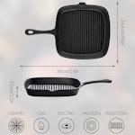 Cast Iron Steak Grill & Frying Pan alternate 2