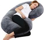 C-Shaped Pregnancy Pillow - Black thumbnail