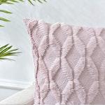 Boho Throw Pillow Covers 45x45cm - Pink, 2 Pack alternate 2
