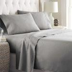 2000TC Ultra-Soft Super King Sheet Set, Gray thumbnail