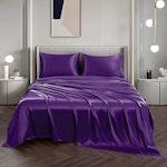 Satin Sheet Set 2000TC Queen 4pc - Purple thumbnail